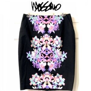 MOSSIMO black floral colorful pencil skirt size8 excellent condition like new